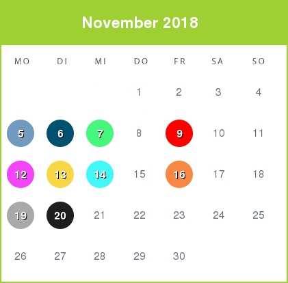 Kindergeld-Auszahlungstermine für November 2018