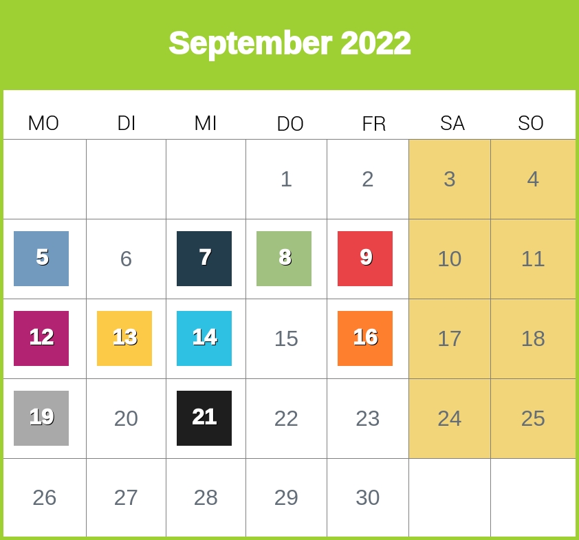 Kindergeld-Auszahlungstermine für September 2022