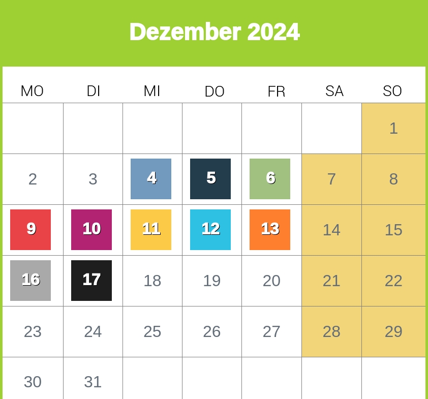 Kindergeld-Auszahlungstermine für Dezember 2023