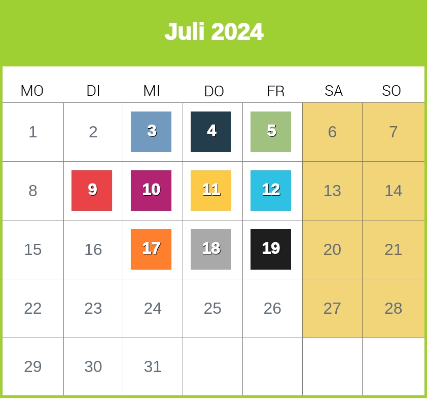 Kindergeld-Auszahlungstermine für Juli 2024