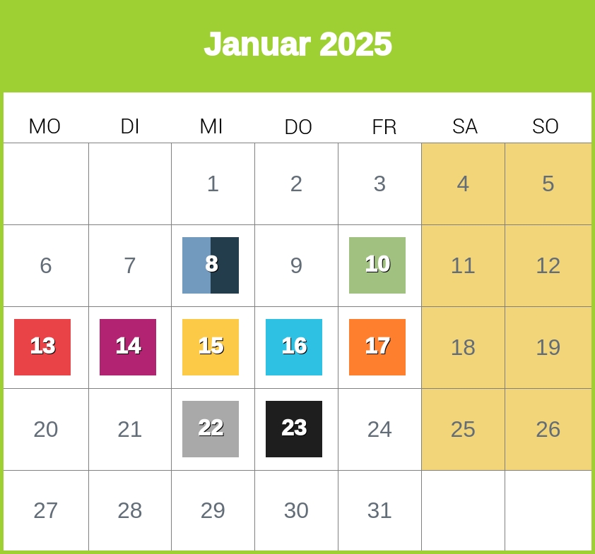 Kindergeld-Auszahlungstermine für Januar 2025