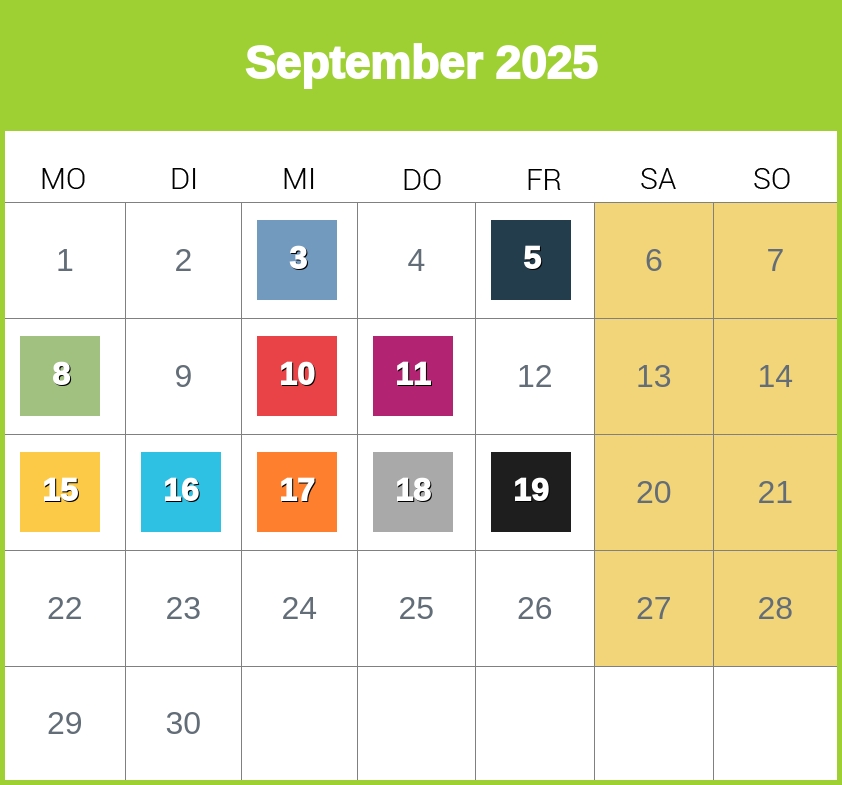 Kindergeld-Auszahlungstermine für September 2025